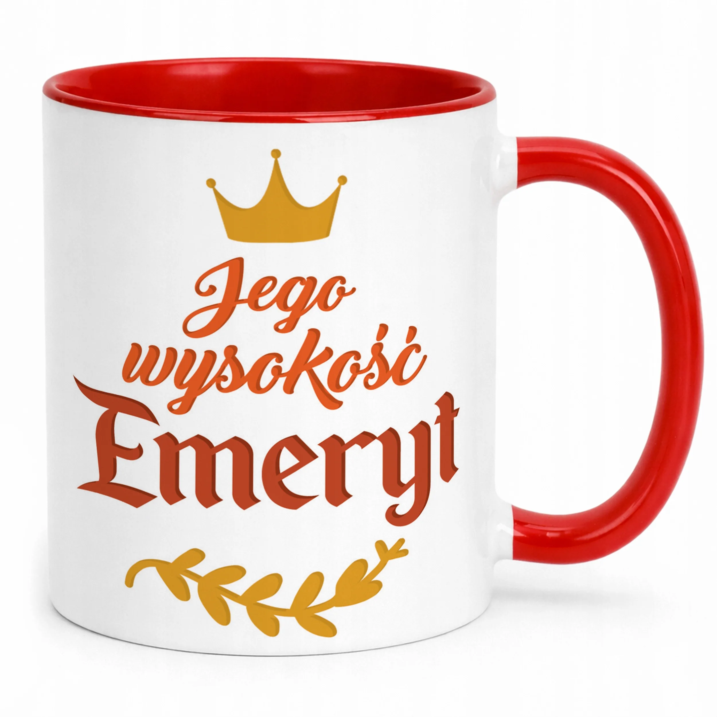 Kubek Czerwony z okazji Emerytury Dla Emeryta Prezent Upominek