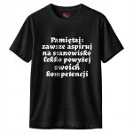 Koszulka czarna męska 1670 Pamiętaj Zawsze Aspiruj r. 3XL
