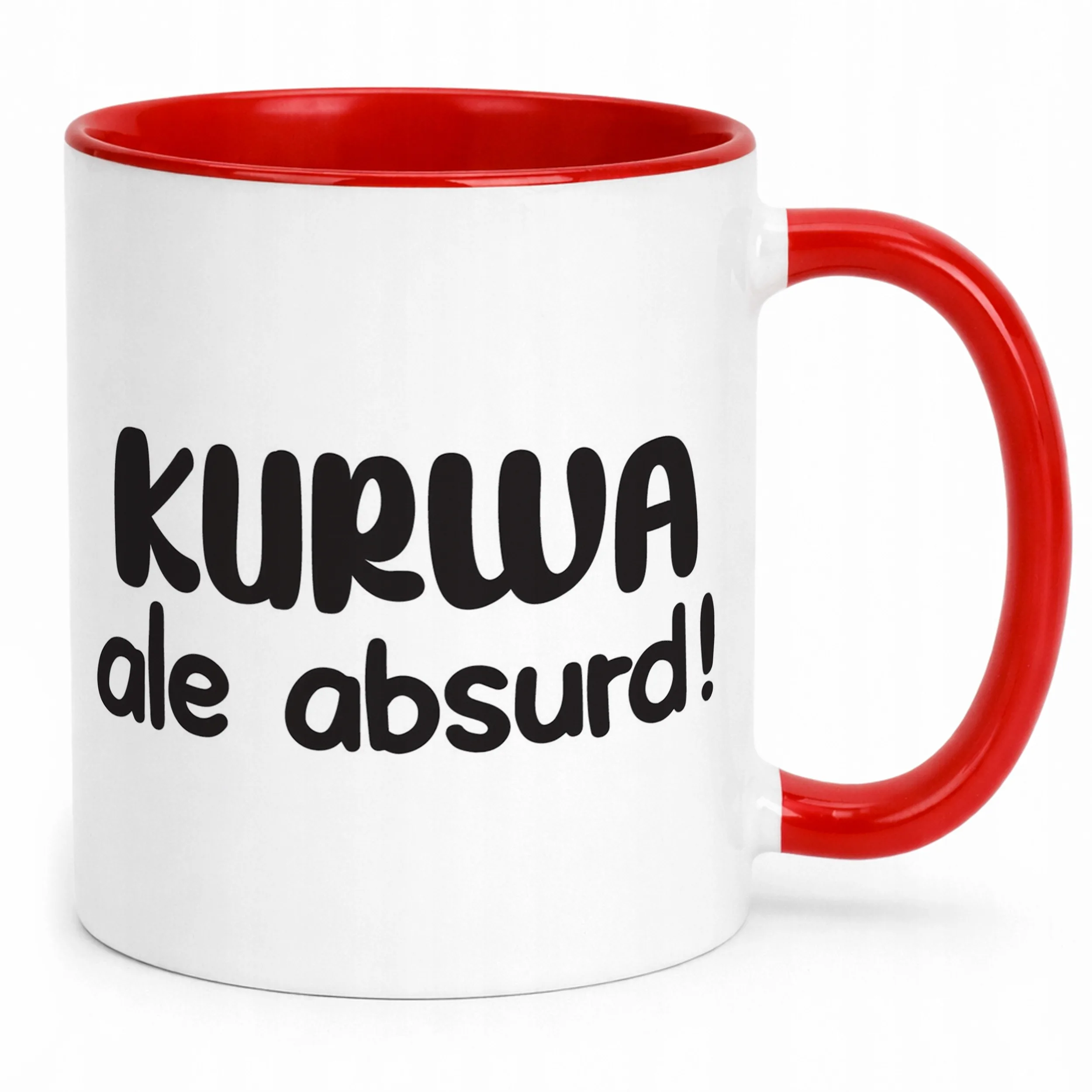 Kubek Czerwony K**wa Ale Absurd Śmieszny Zabawny Prezent