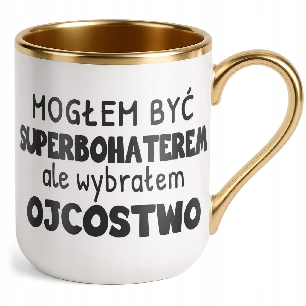 Kubek Premium Złoty Dzień Ojca Dla Taty Mogłem Być Superbohaterem