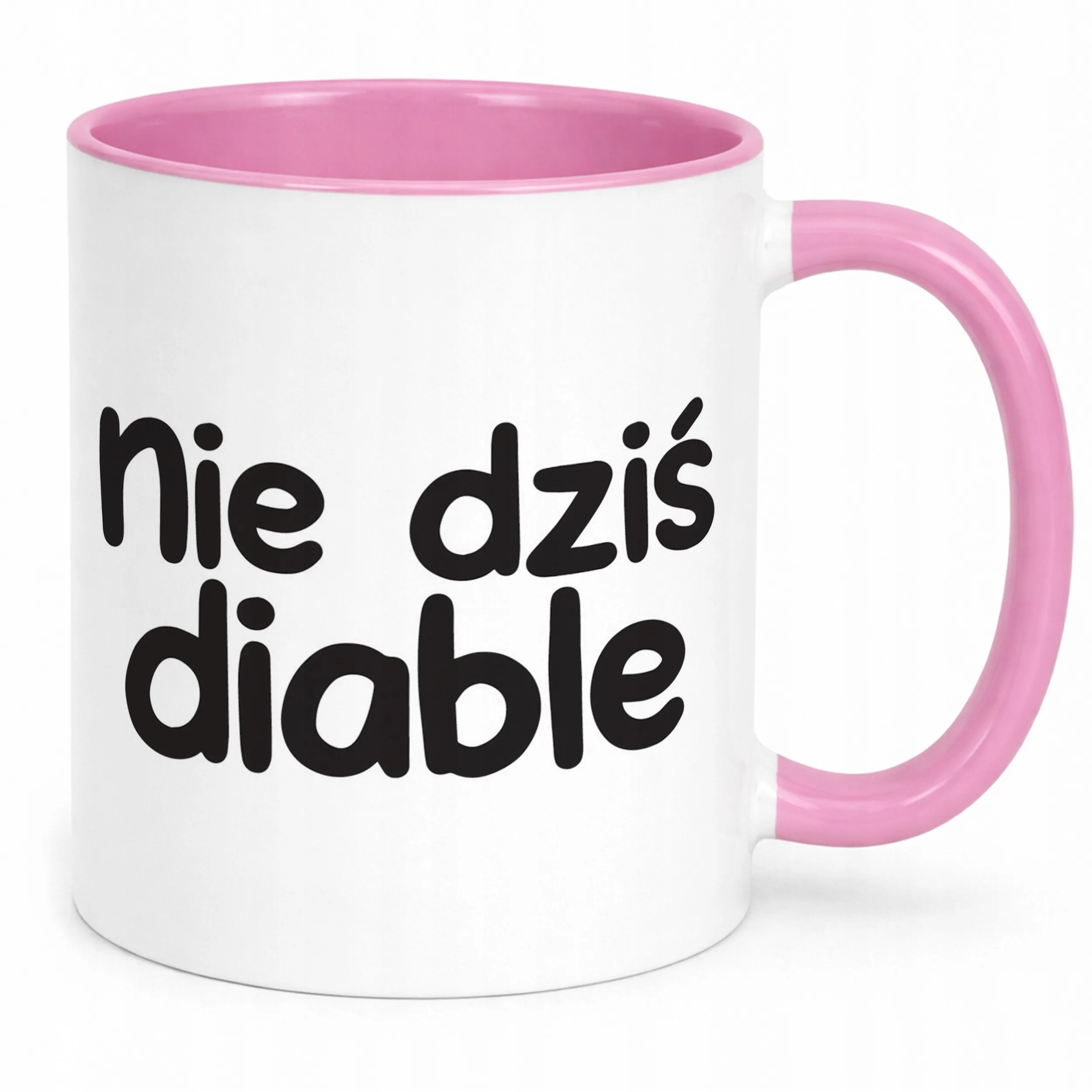 Kubek Różowy Nie Dziś Diable Śmieszny Zabawny Prezent