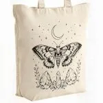 Torba bawełniana premium na zakupy Kryształy Motyl Księżyc Magia Prezent