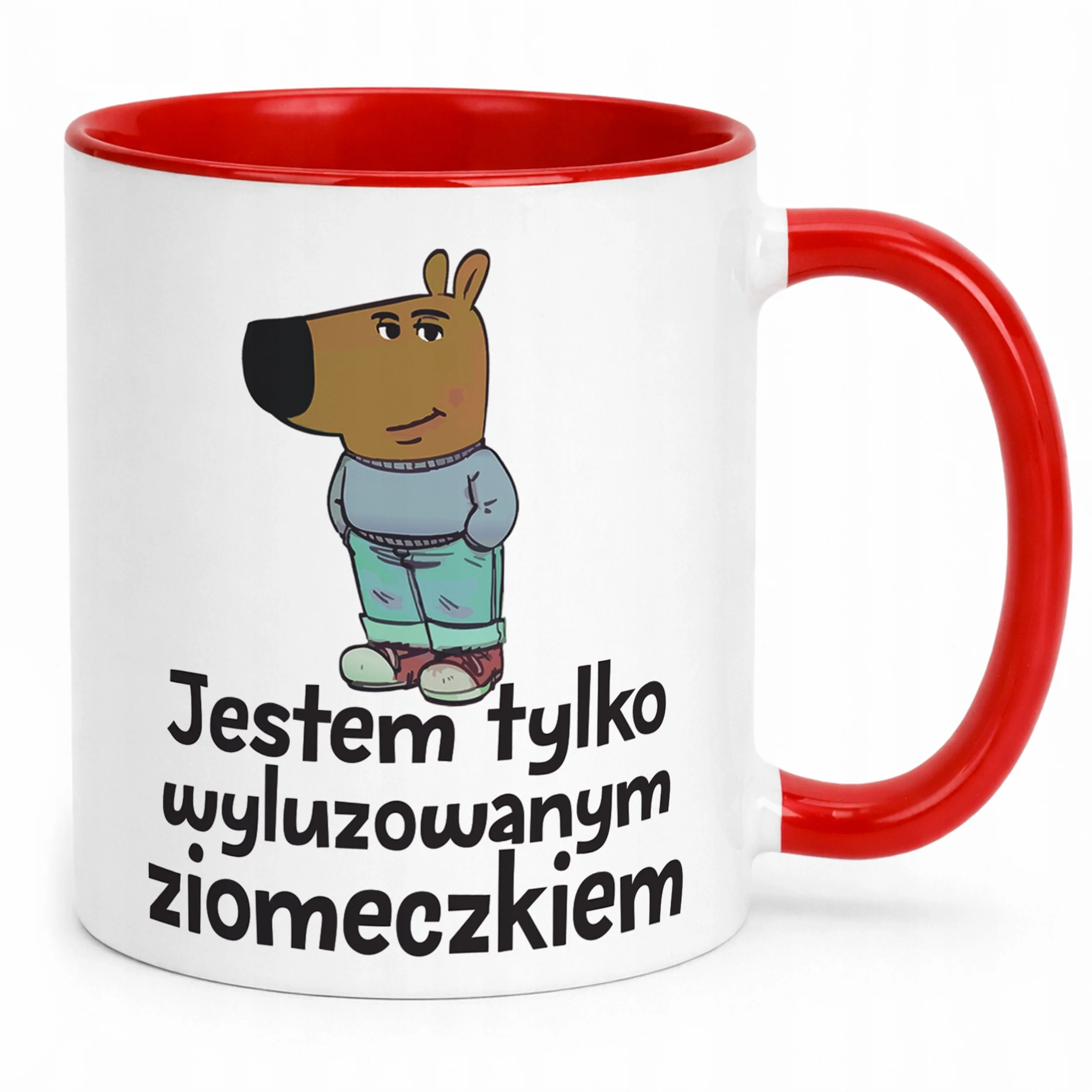 Kubek Czerwony Wyluzowany Ziomek Zabawny Prezent Upominek