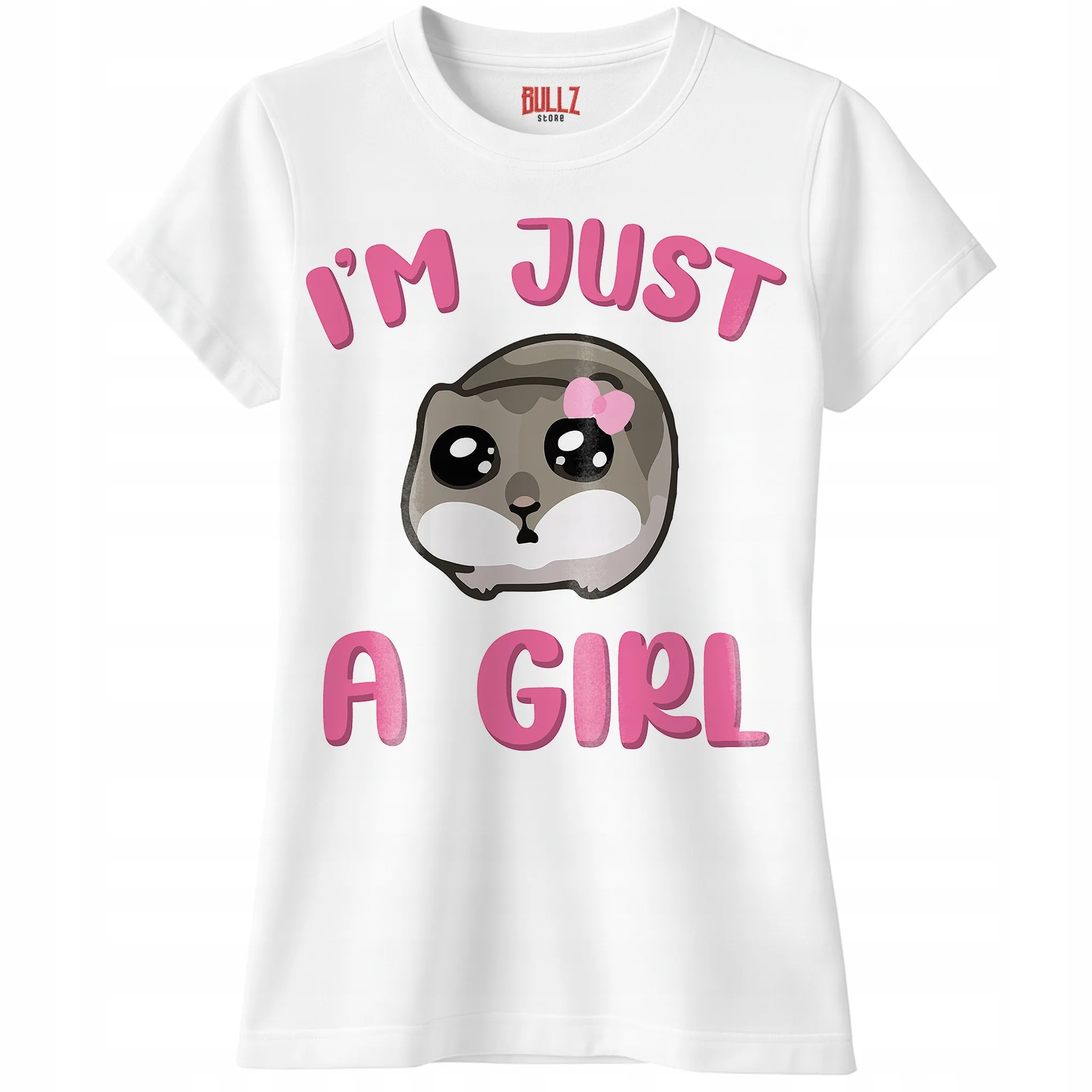Koszulka biała damska I’m Just A Girl Mem Zabawny Prezent