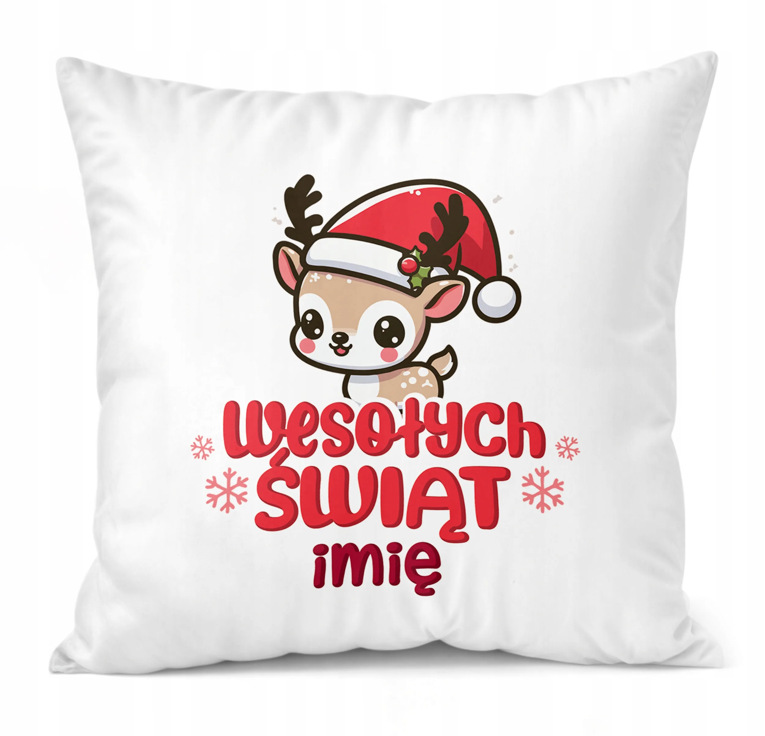 Poduszka 38x38cm Personalizowana Świąteczna Wesołych Świąt Prezent