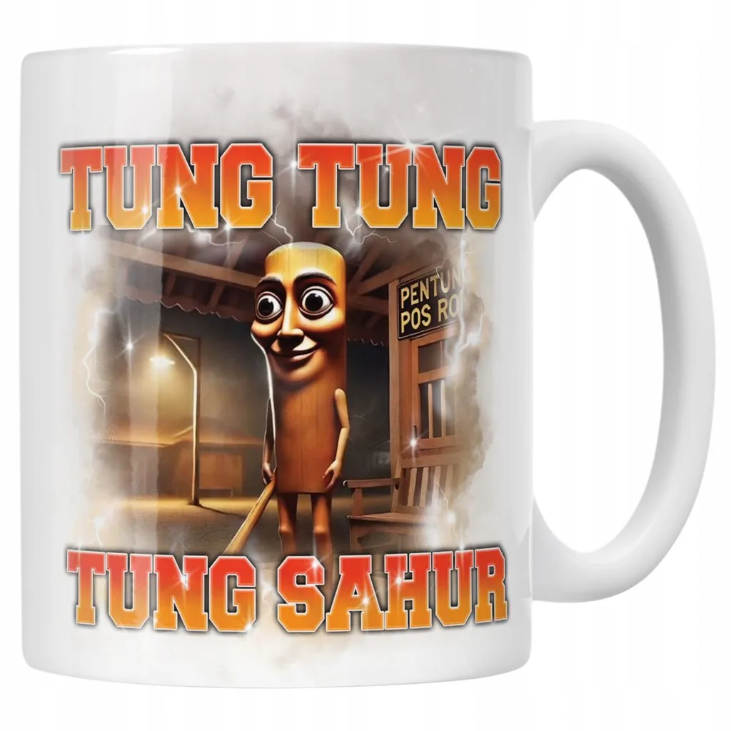 Kubek ceramiczny BRAINROT Tung Tung Tung Sahur Memy Zabawny TikTok Viral