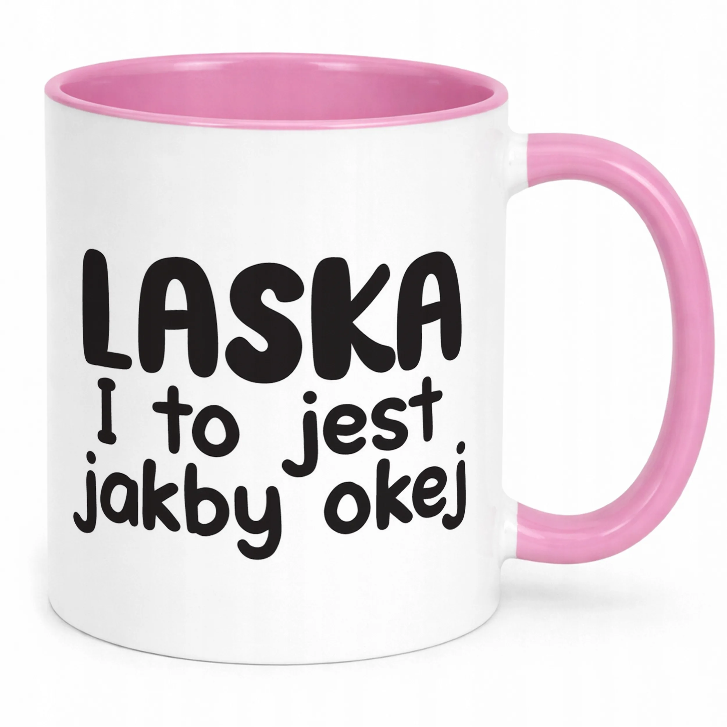 Kubek Różowy Laska I To Jest Jakby Okej Śmieszny Zabawny Prezent