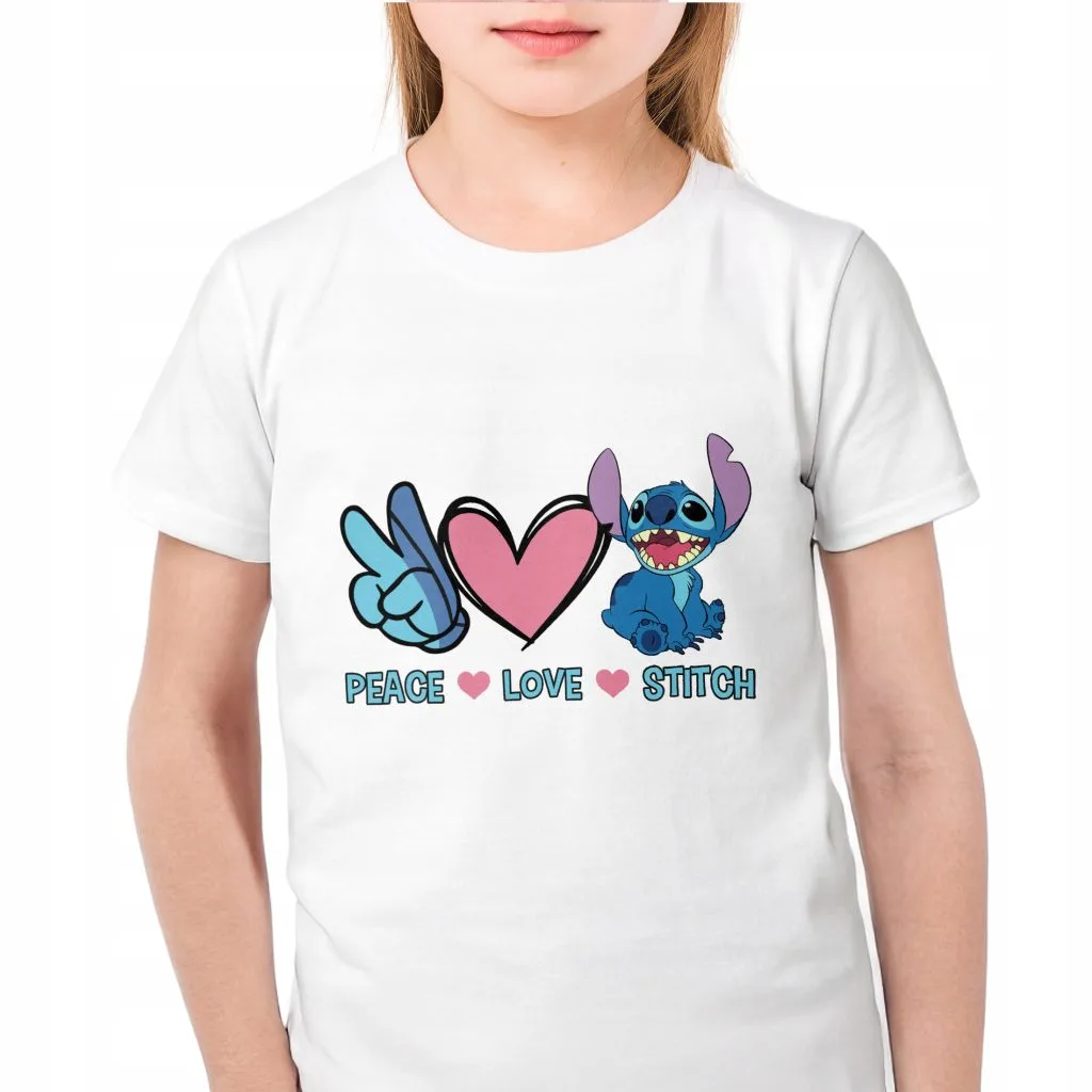 Koszulka biała dziecięca Stitch Lilo i Stich Dla Fanów