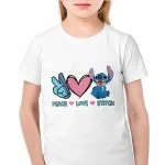 Koszulka biała dziecięca Stitch Lilo i Stich Dla Fanów