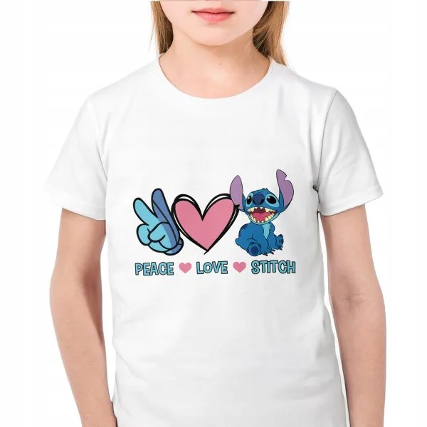 Koszulka biała dziecięca Stitch Lilo i Stich Dla Fanów