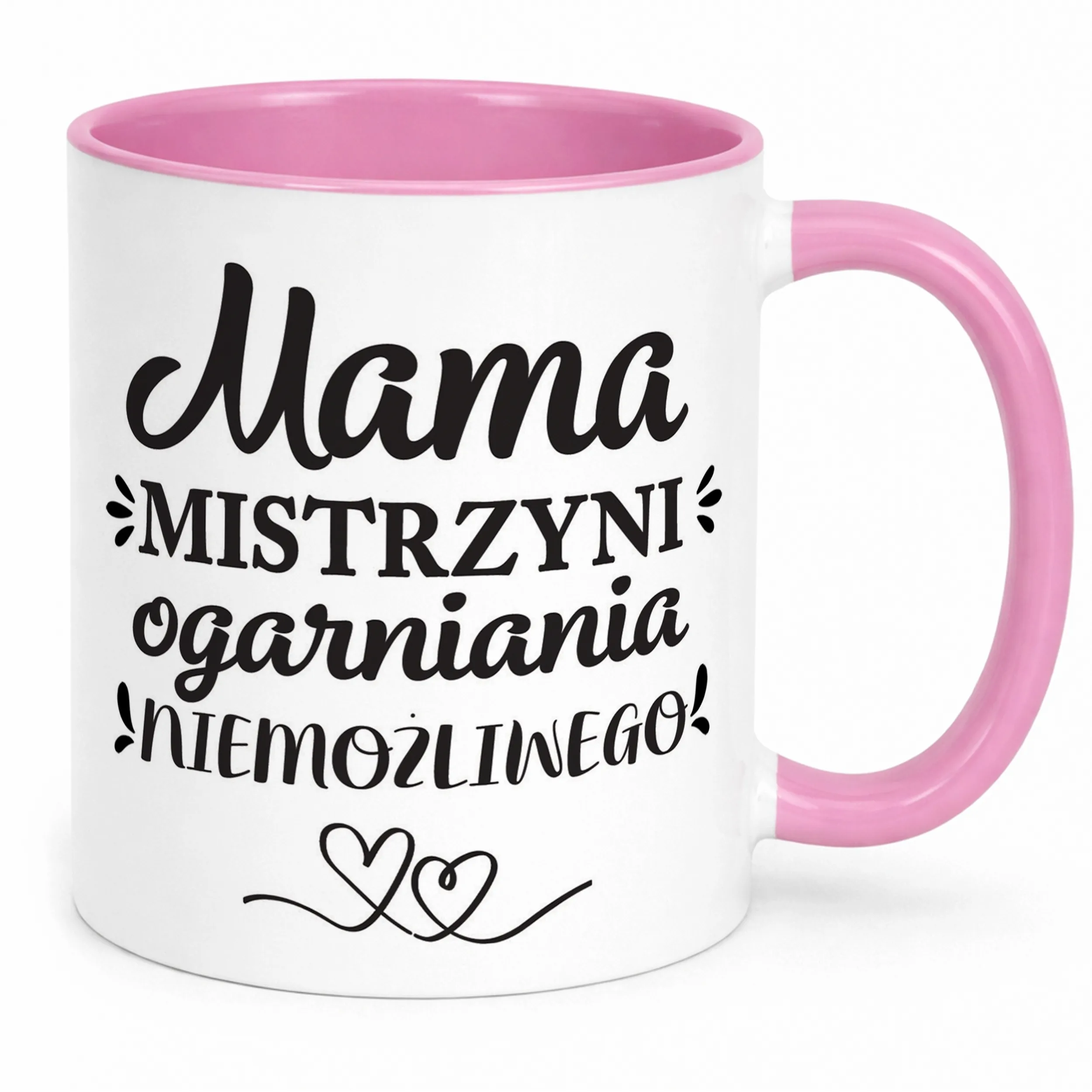 Kubek Różowy Dzień Matki Dla Mamy Prezent Mama Mistrzyni Ogarniania