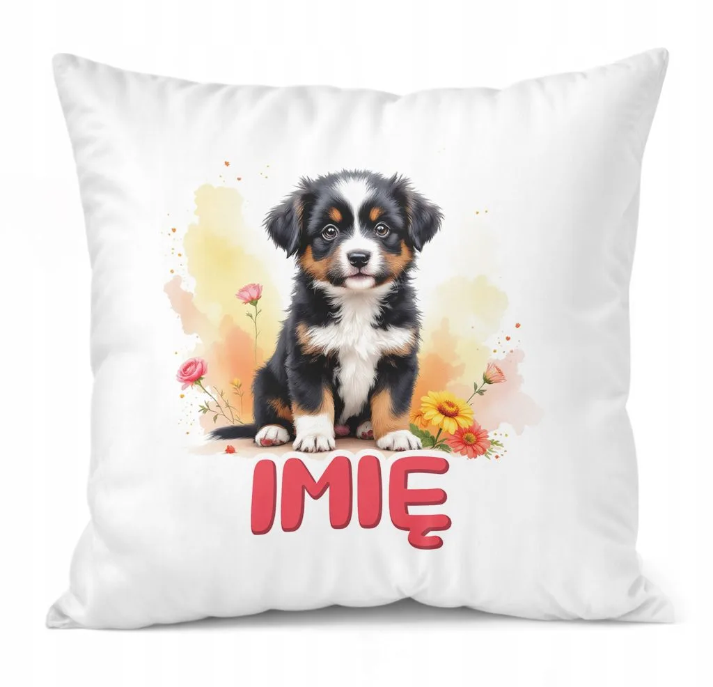 Poduszka 38x38cm Personalizowana Pies Piesek Zwierzak Słodki Dla Dzieci