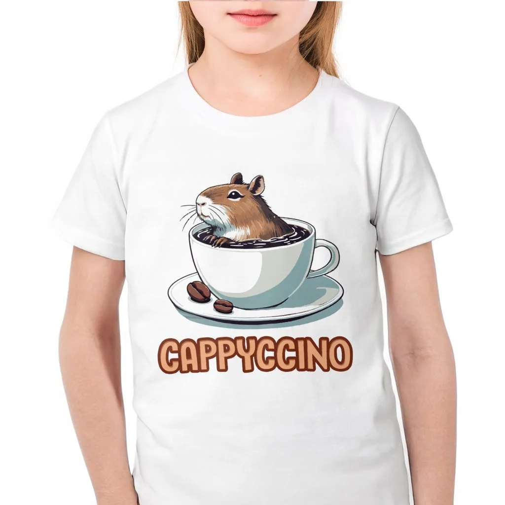 Koszulka biała dziecięca Kapibara Capybara Zwierzak