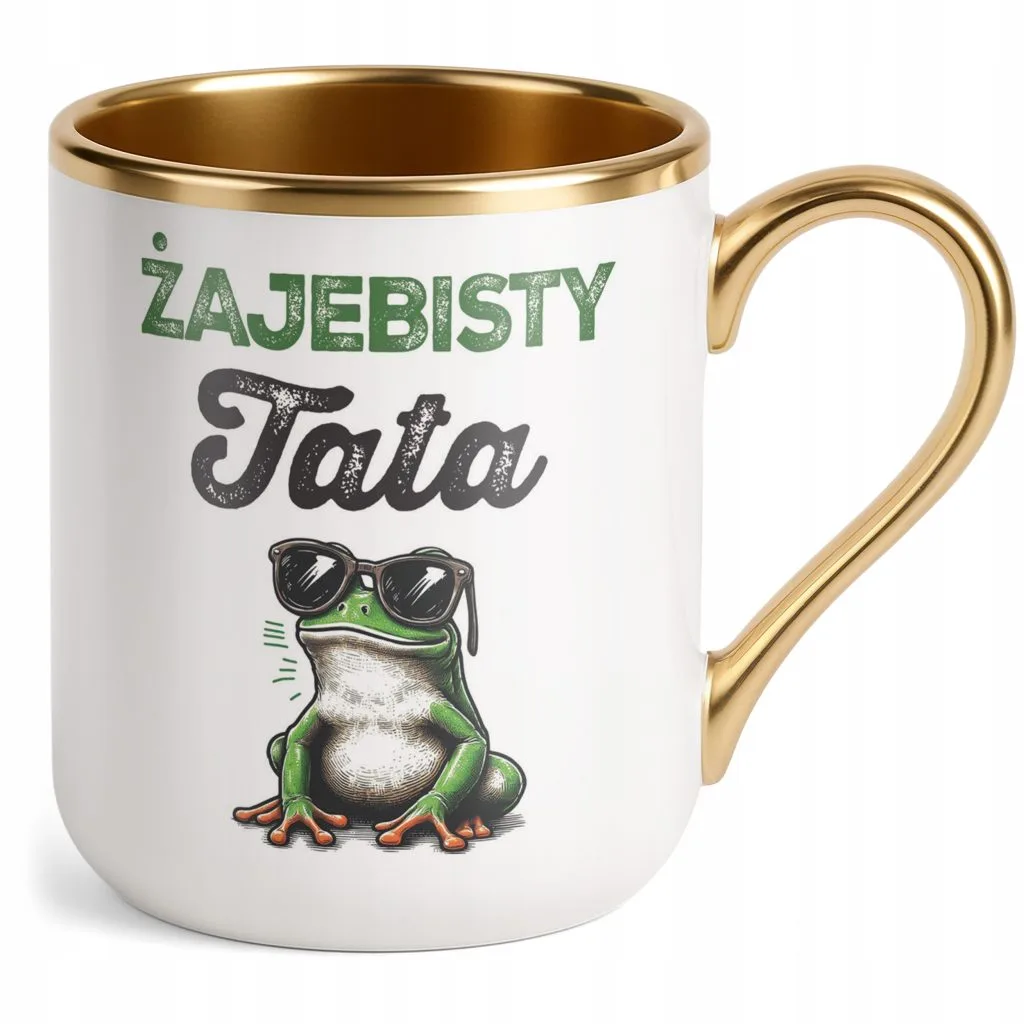 Kubek Premium Złoty Dzień Ojca Dla Taty Żajebisty Tata Prezent