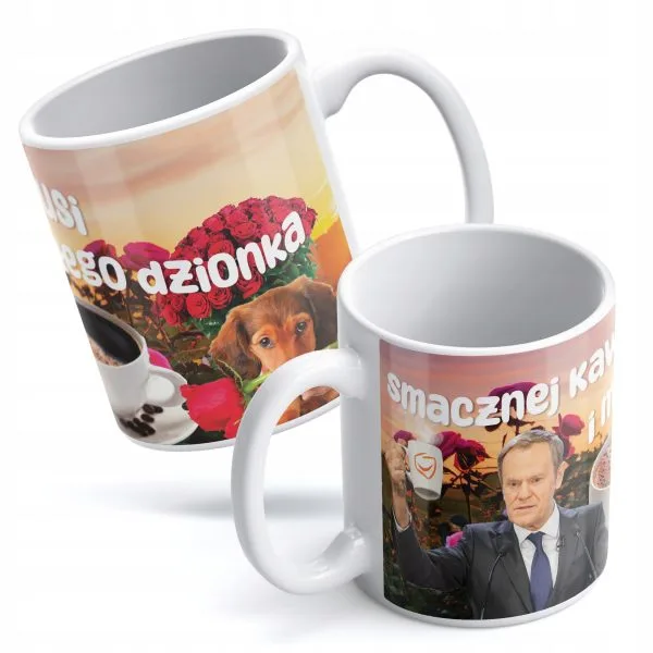 Kubek Donald Tusk Smacznej Kawusi