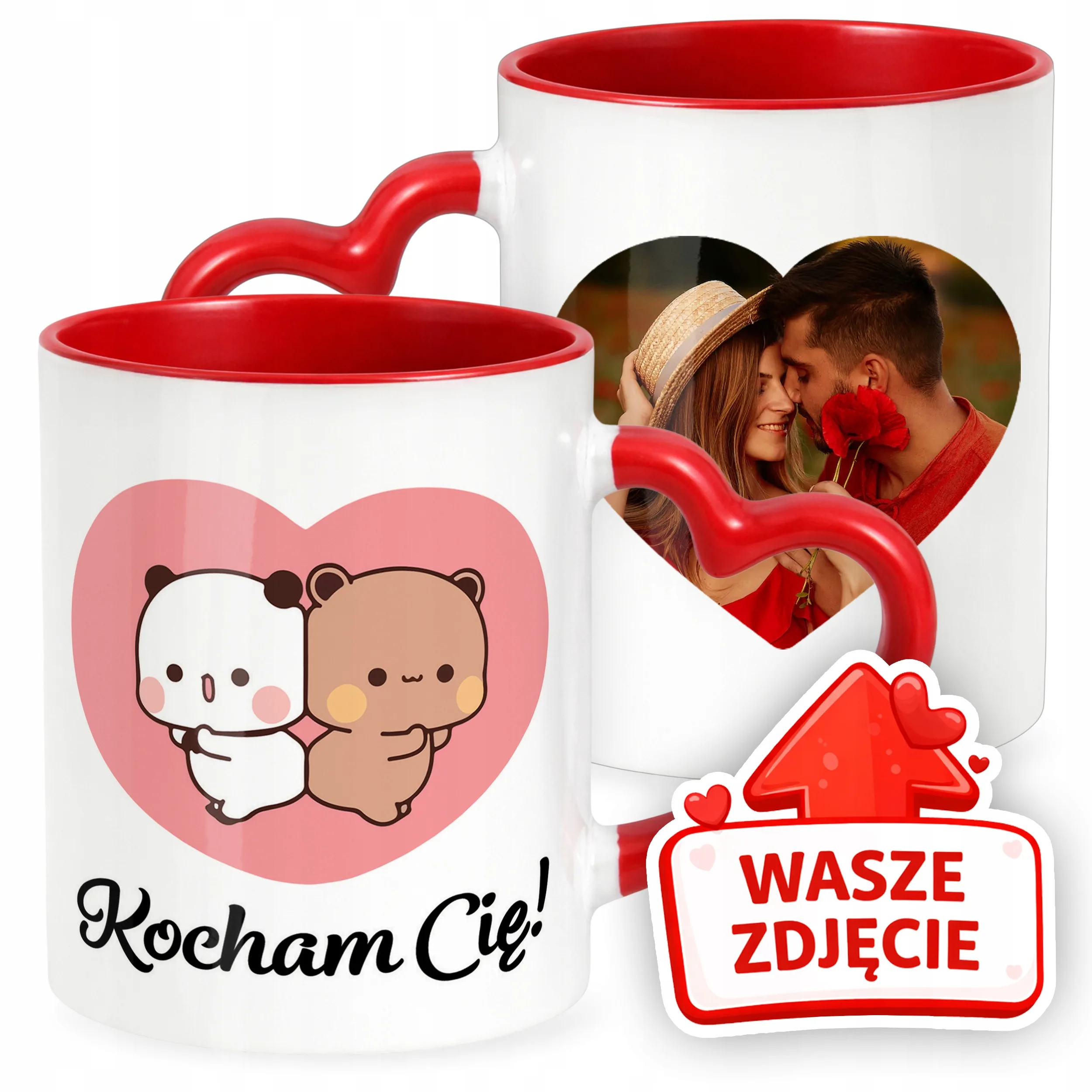 Kubek Walentynkowy Z Własnym Zdjęciem Serce Walentynki Prezent Upominek
