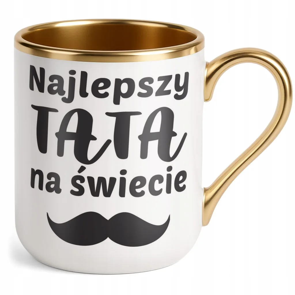 Kubek Premium Złoty Dzień Ojca Dla Taty Najlepszy Tata Na Świecie Prezent