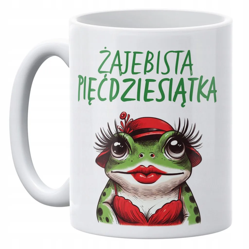 Kubek ceramiczny 330 ml Żajebista 50 Prezent Dla Kobiety Na 50 Urodziny
