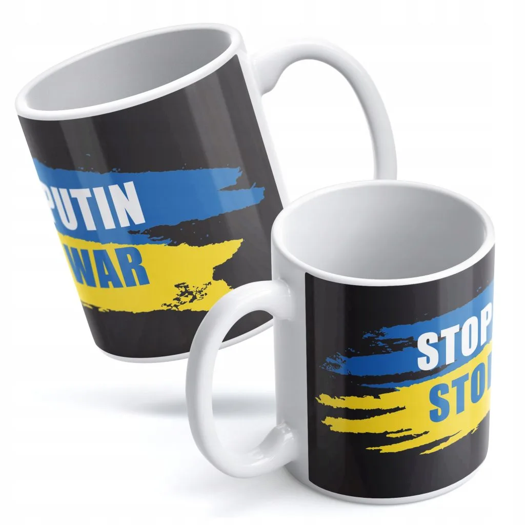Kubek Stop Putin Stop War czarny