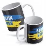 Kubek Stop Putin Stop War czarny