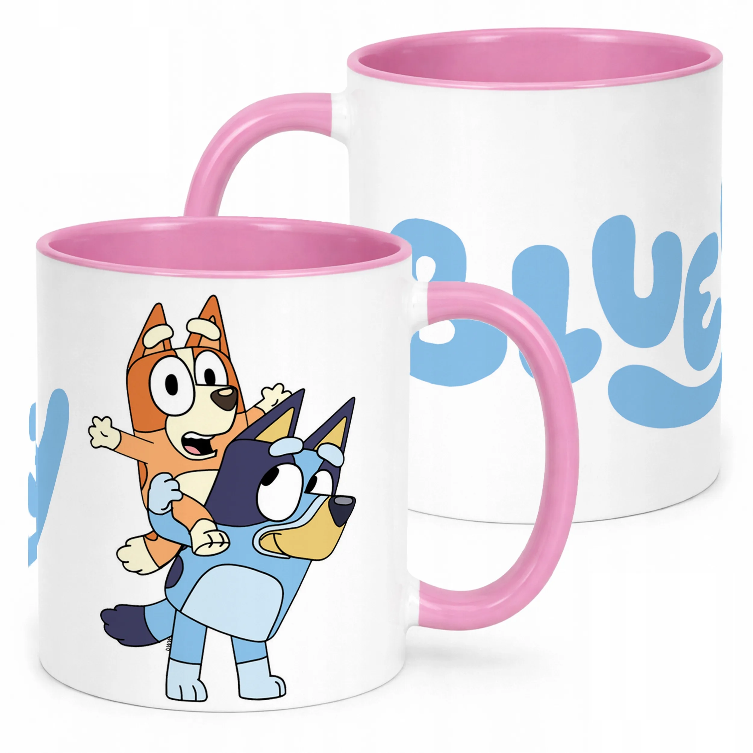 Kubek Różowy Bluey Bingo Dla Fana Bajki Dla Dzieci Prezent