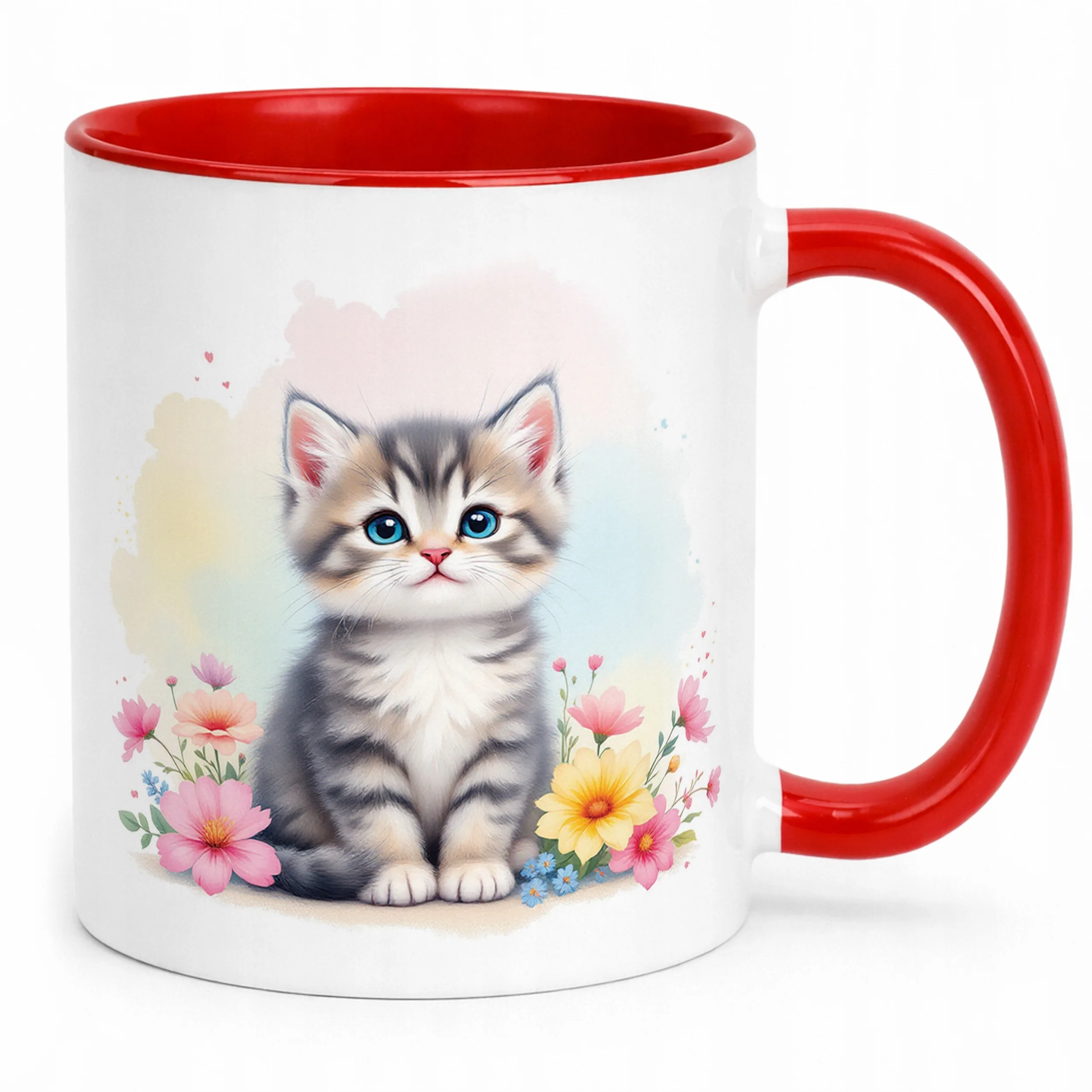 Kubek ceramiczny Kot Kotek Zwierzak Słodki Dla Dzieci Prezent