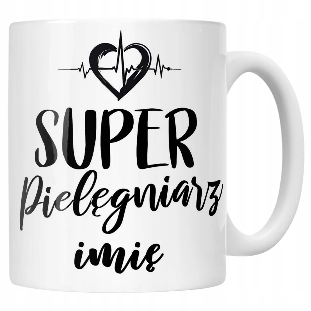 Kubek Ceramiczny Personalizowany Super Pielęgniarz Prezent Upominek