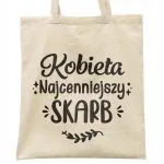 Torba bawełniana na zakupy prezent na Dzień Kobiet Kobieta Skarb