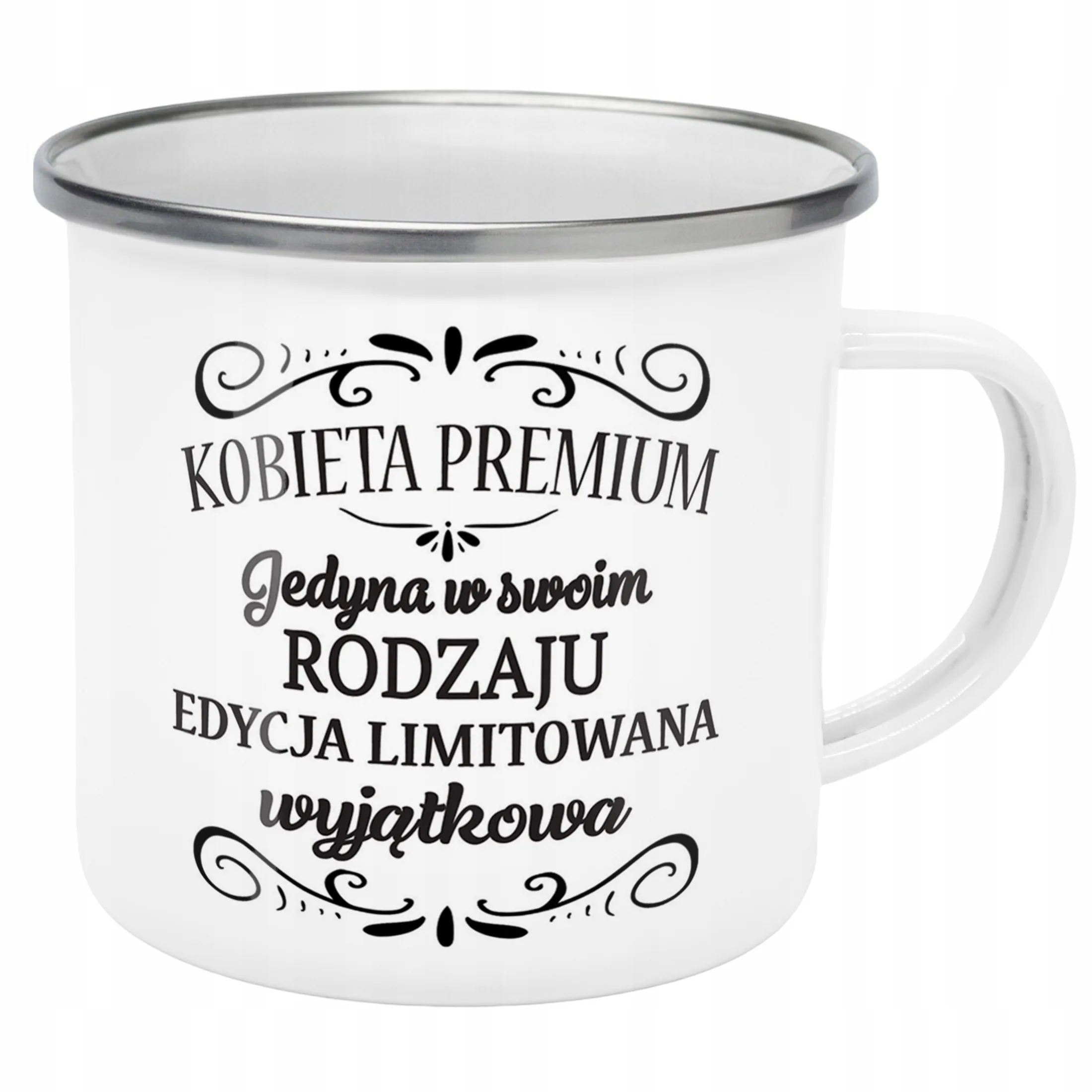 Emaliowany Kubek Garnuszek Dzień Kobiet Dla Kobiety Prezent Upominek