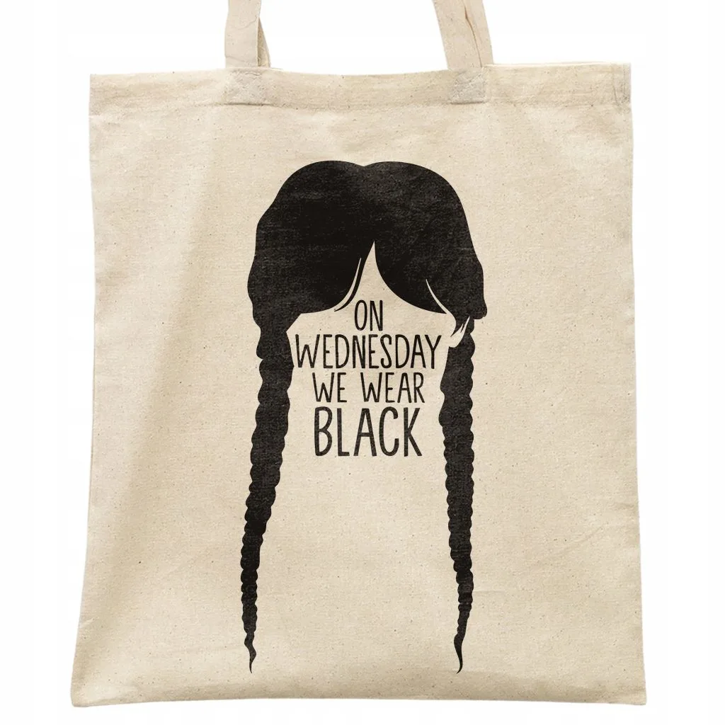 Torba bawełniana na zakupy Nevermore Wednesday Dla Fanów Serialu