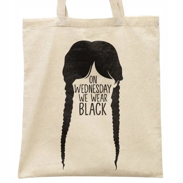 Torba bawełniana na zakupy Nevermore Wednesday Dla Fanów Serialu