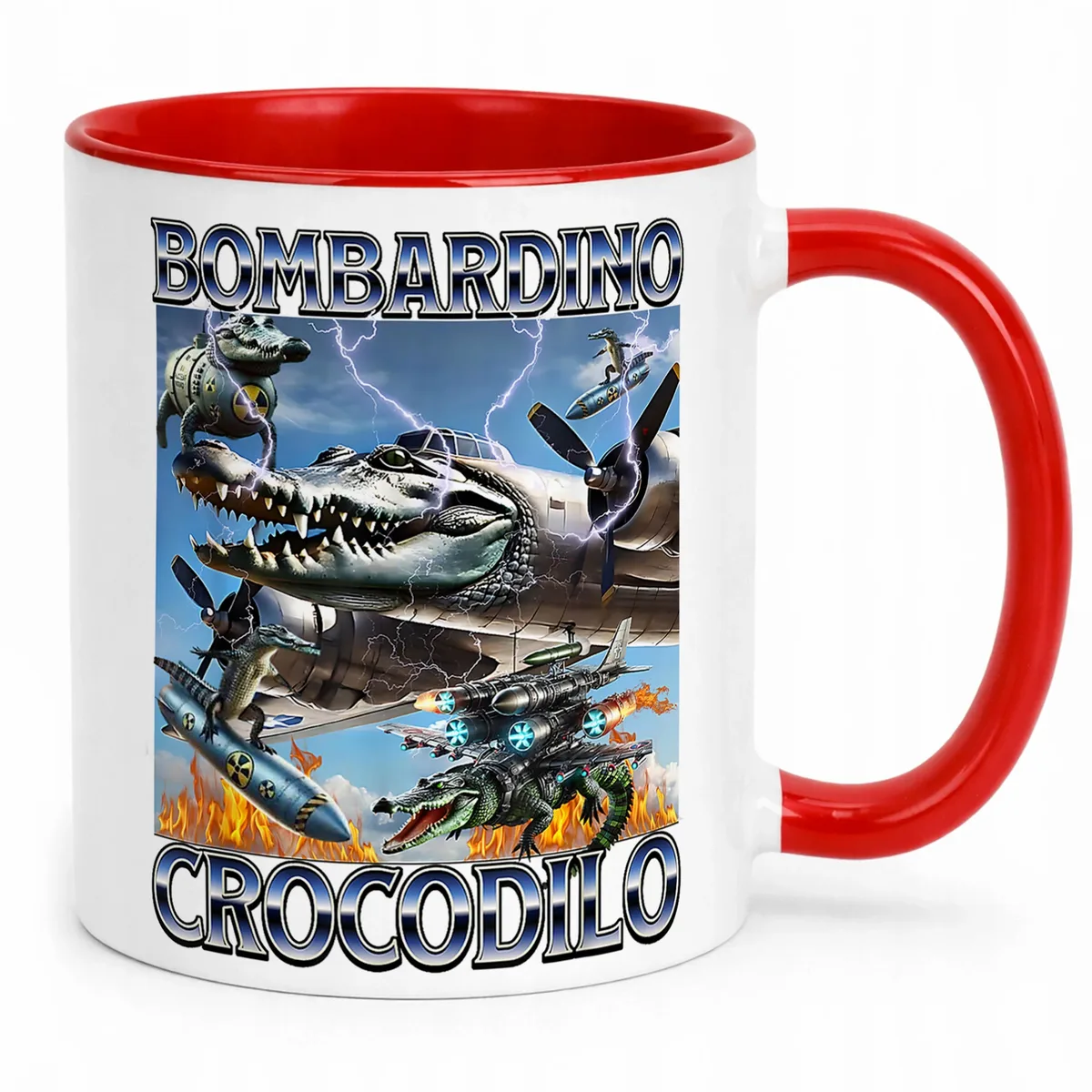 Kubek ceramiczny Bombardino Crocodilo viral tiktok brainrot