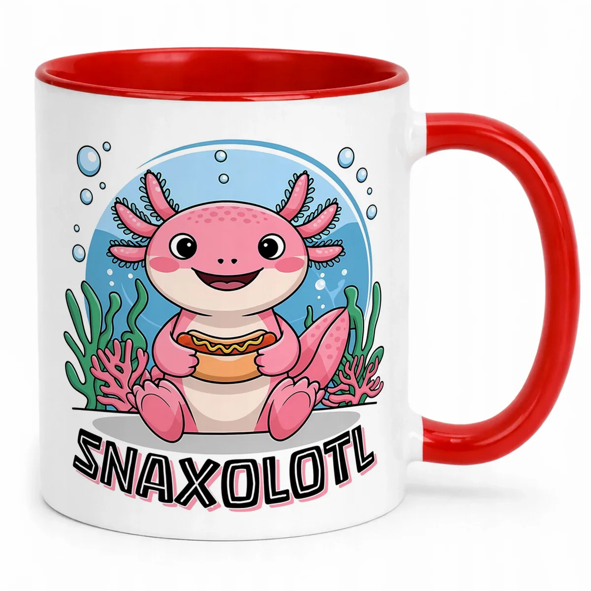 Piękny czerwony kubek dla dzieci Aksolotl Axolotl Zwierzak Viral