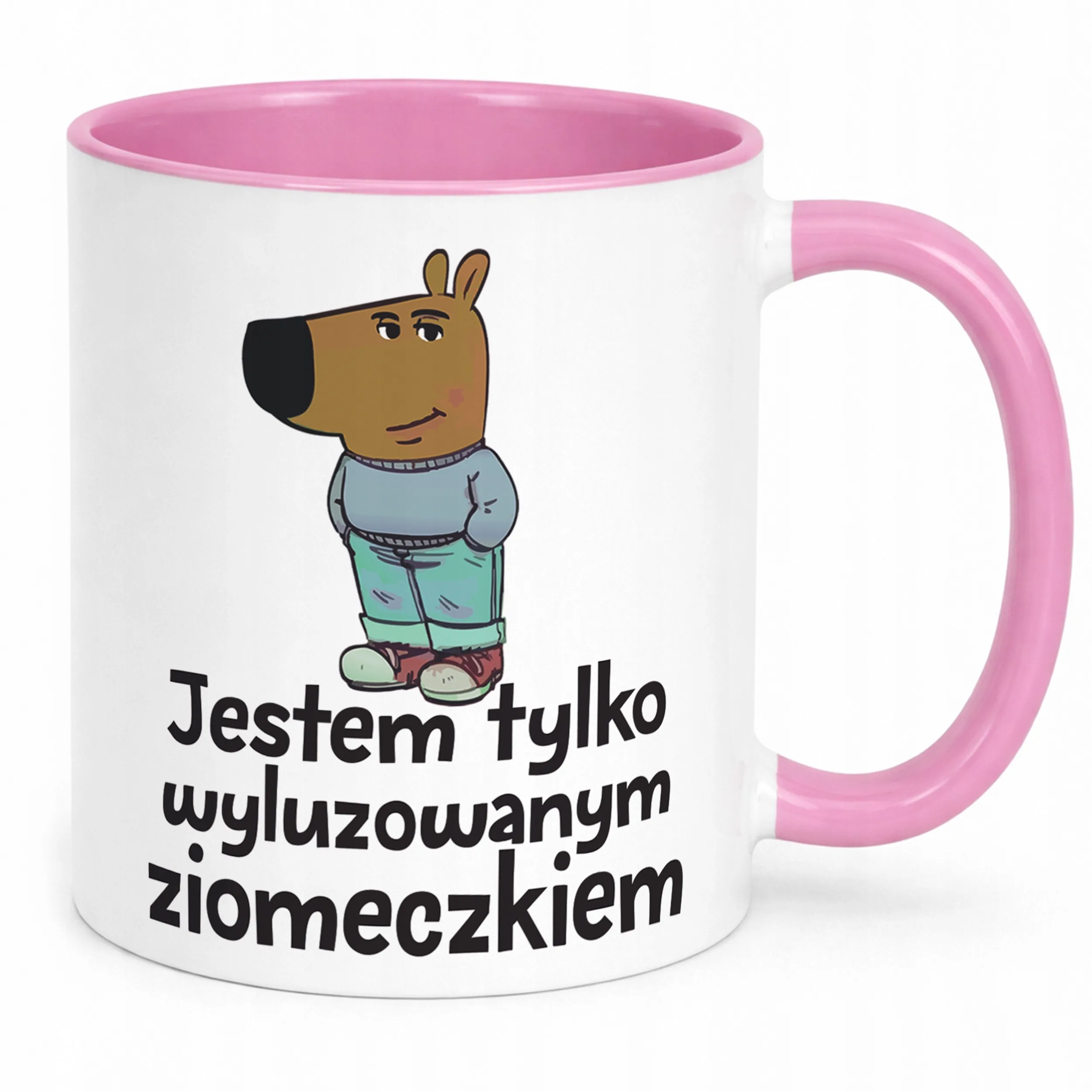 Kubek Różowy Wyluzowany Ziomek Zabawny Prezent Upominek