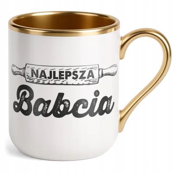 Kubek Premium Złoty Dzień Babci Dla Babci Prezent Upominek