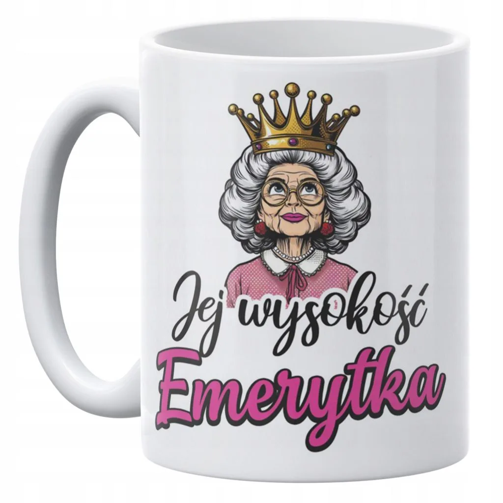 Kubek ceramiczny 330 ml Dla Emerytki Z Okazji Emerytury Prezent Zabawny