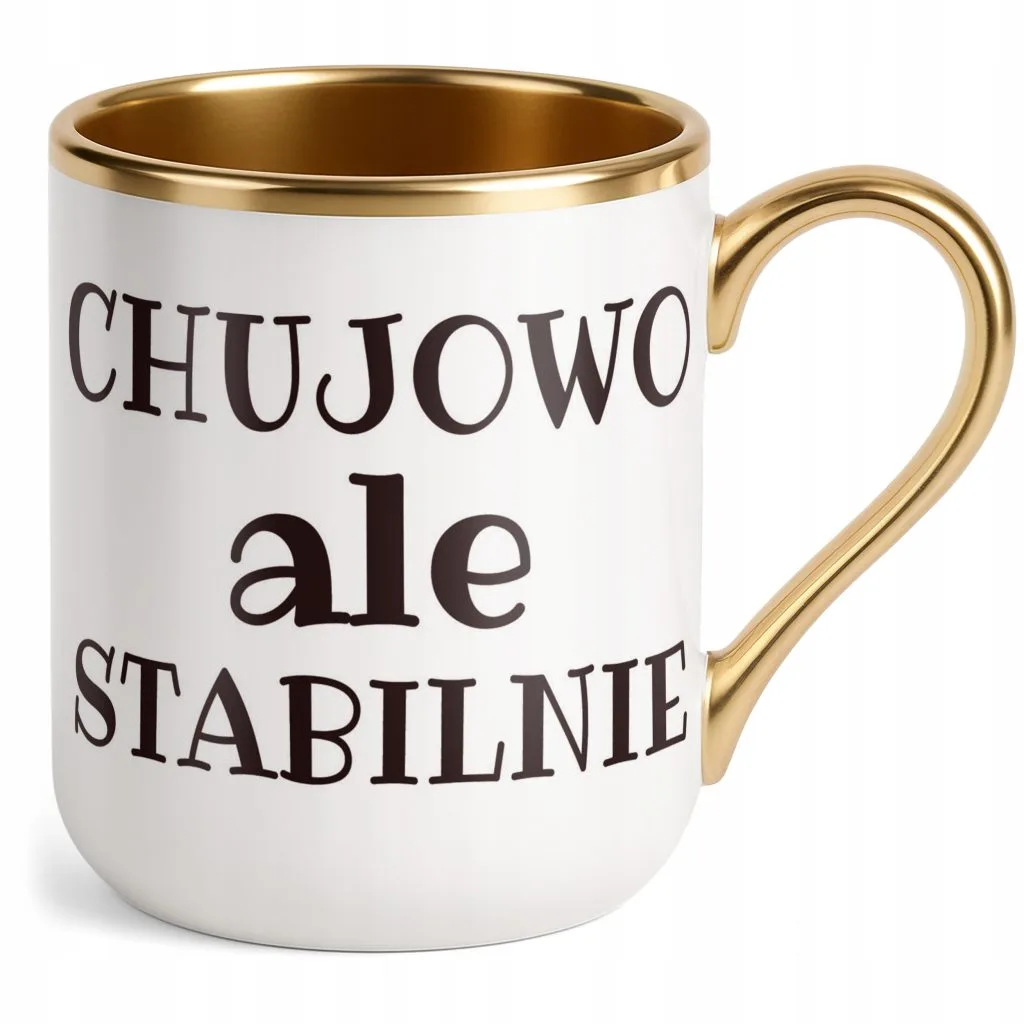 Kubek Premium Złoty Ch**owo Ale Stablinie Śmieszny Zabawny Prezent