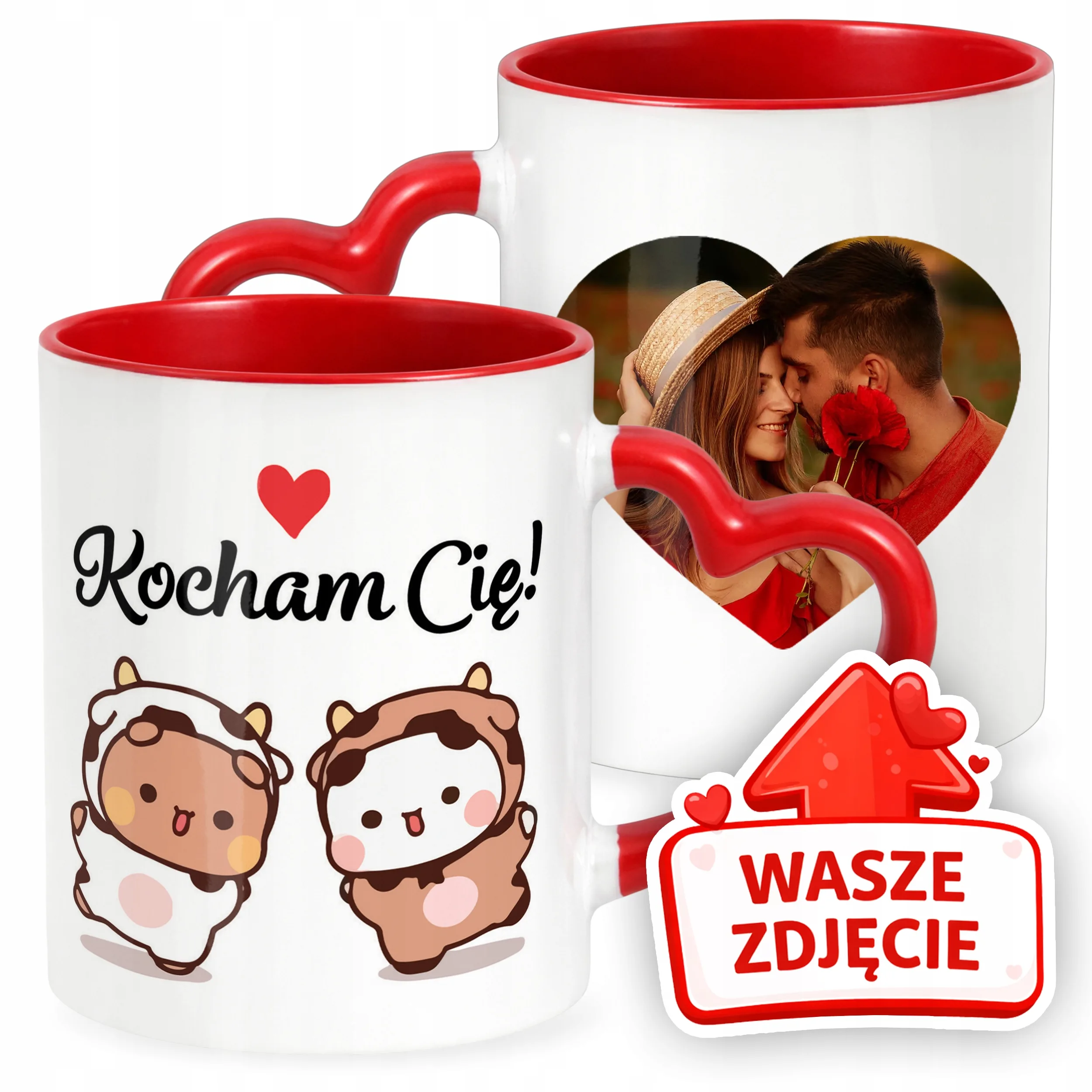 Kubek Walentynkowy Z Własnym Zdjęciem Serce Walentynki Prezent Upominek