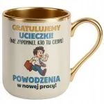 Kubek Premium Złoty Ecru Pożeganie Odejście z Pracy Dla Kolegi Prezent
