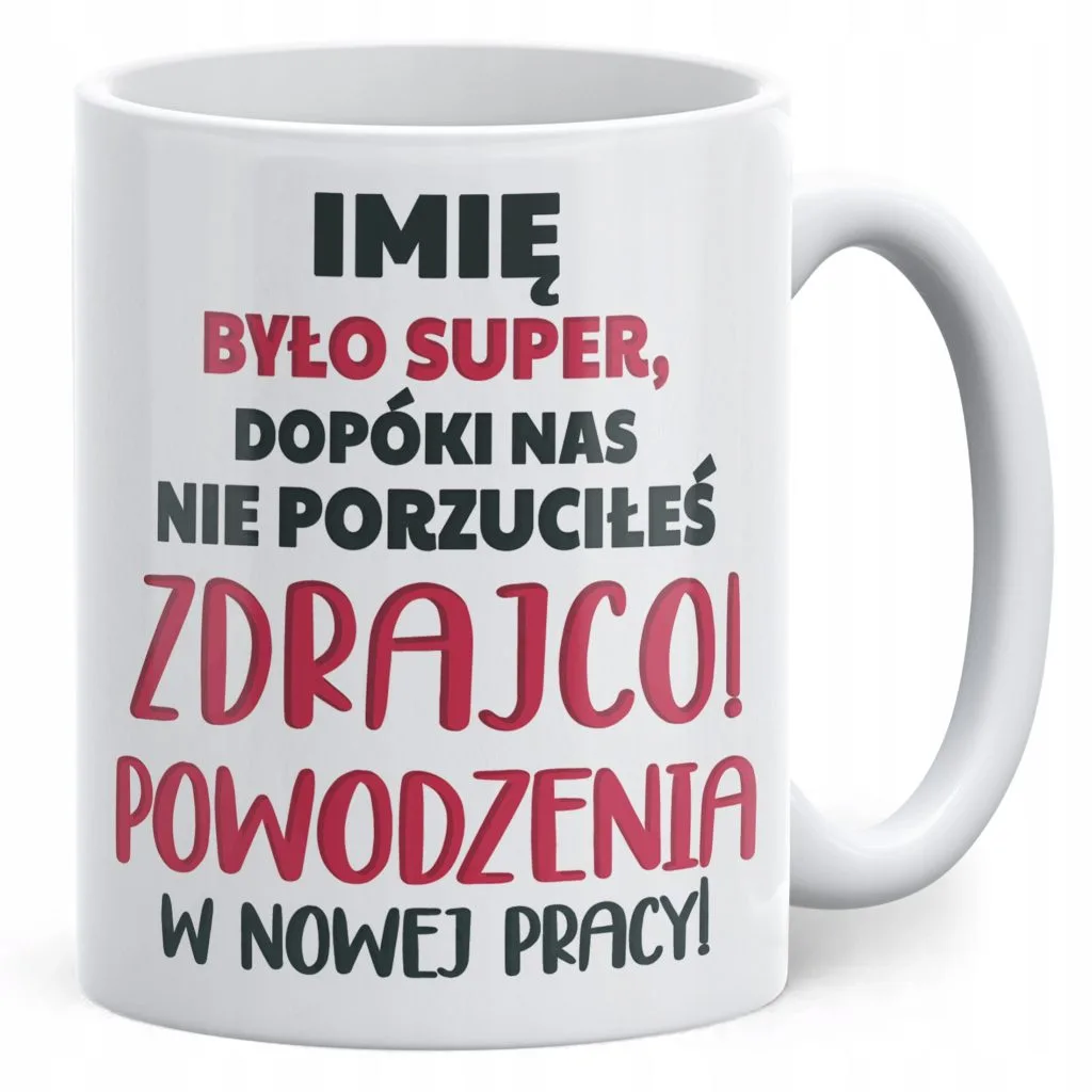 Kubek ceramiczny Personalizowany Pożeganie Odejście z Pracy Dla Kolegi