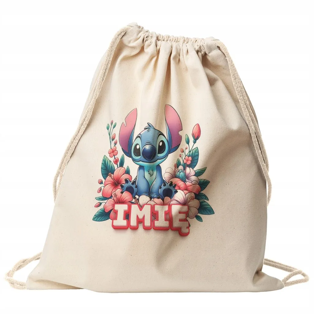 Plecak bawełniany Z imieniem Lilo i Stitch Dla Dzieci Do Szkoły Przedszkola