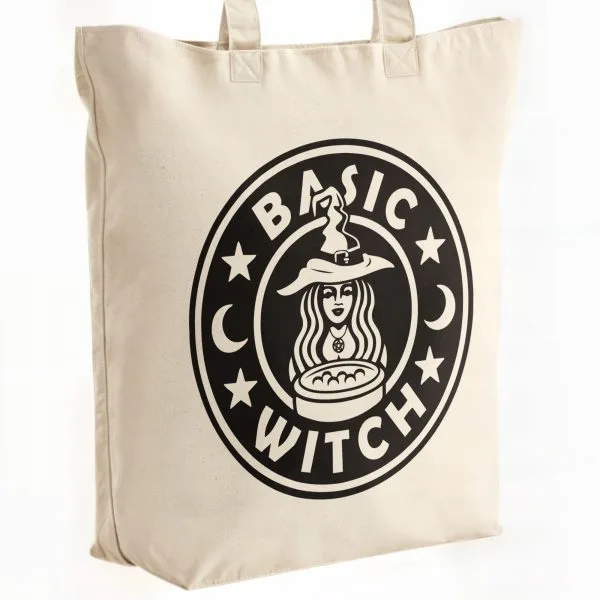 Torba bawełniana premium Halloween Basic Witch Jesień Wiedźma Prezent