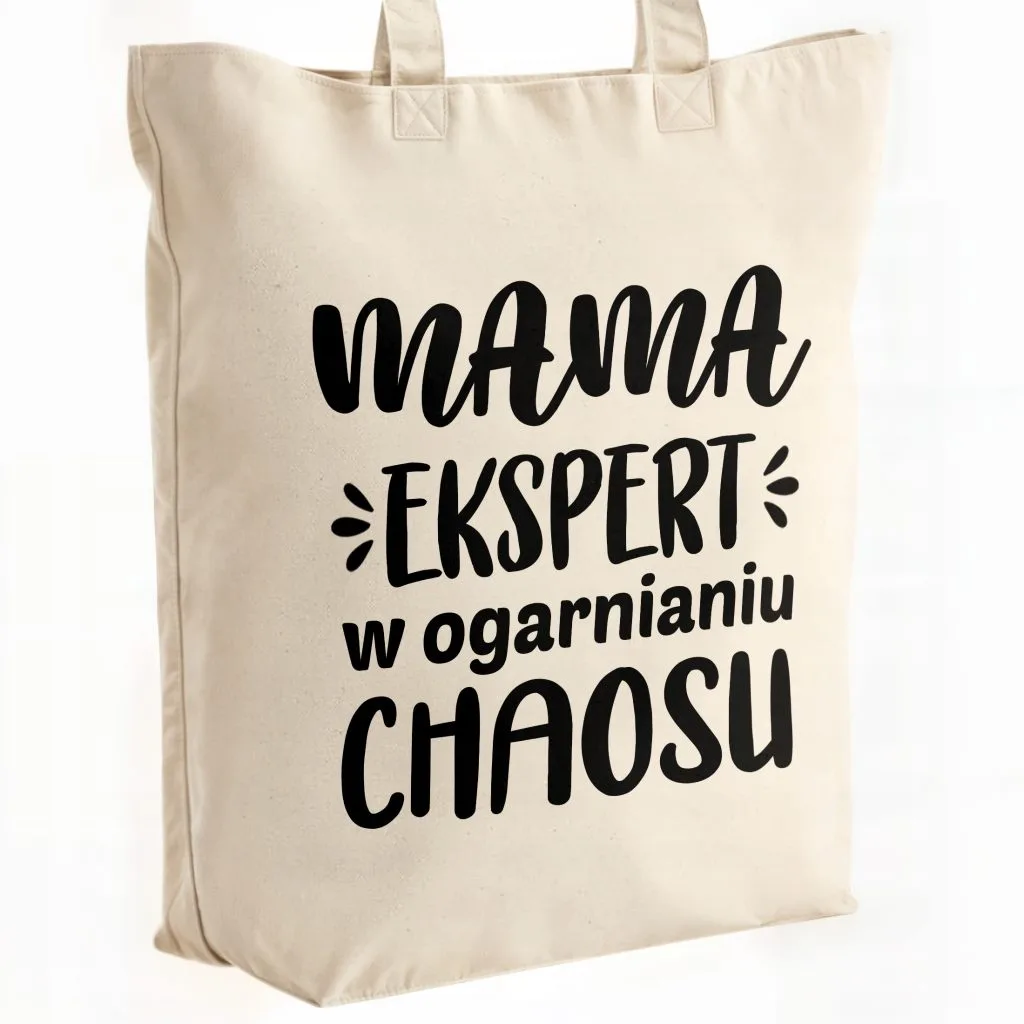 Torba bawełniana premium na zakupy Dzień Matki Prezent Mama Ekspert