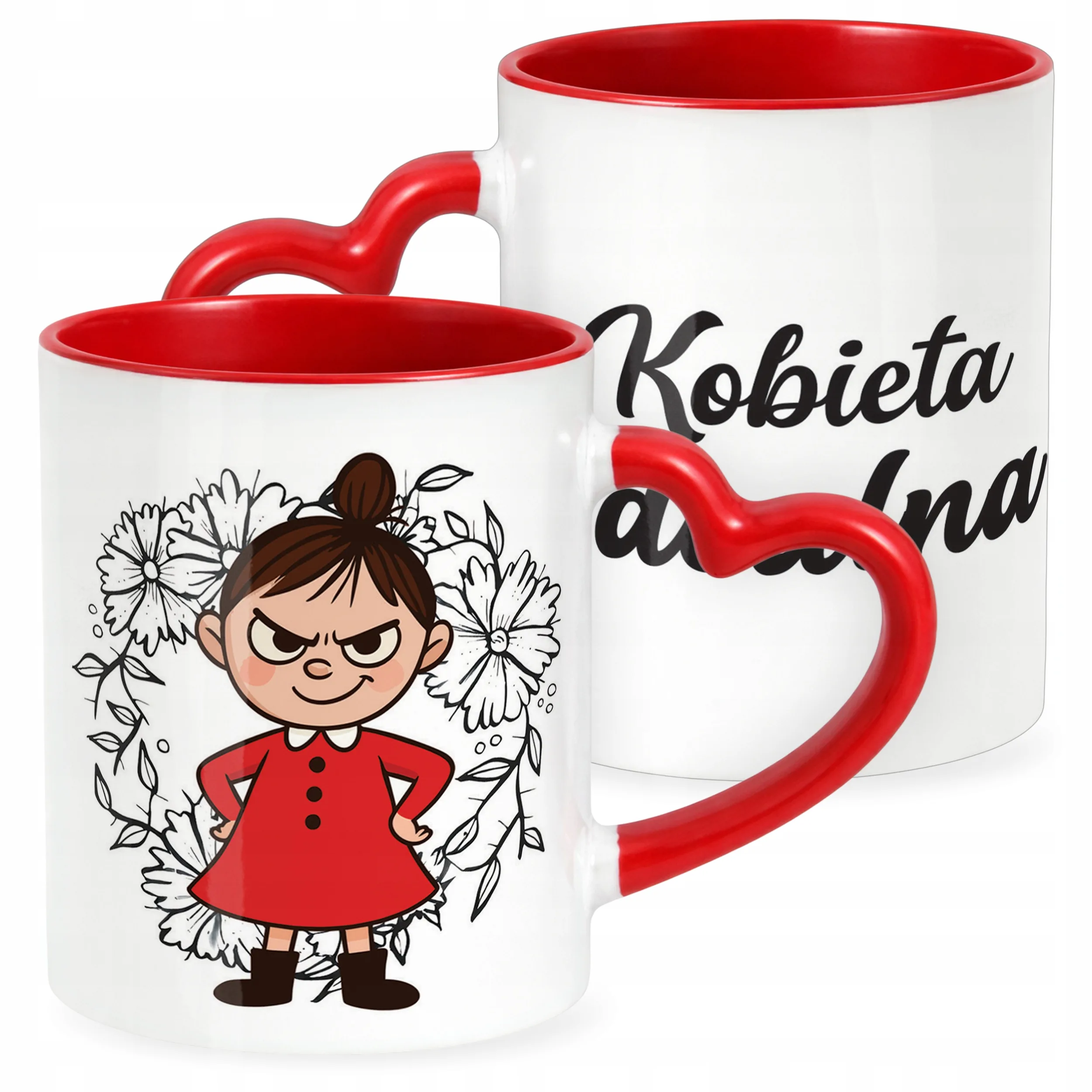Kubek Czerwony Dzień Kobiet Dla Kobiety Dziewczyny Prezent Upominek