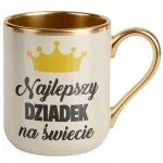 Kubek Premium Złoty Ecru Dzień Dziadka Dla Dziadka Prezent Upominek
