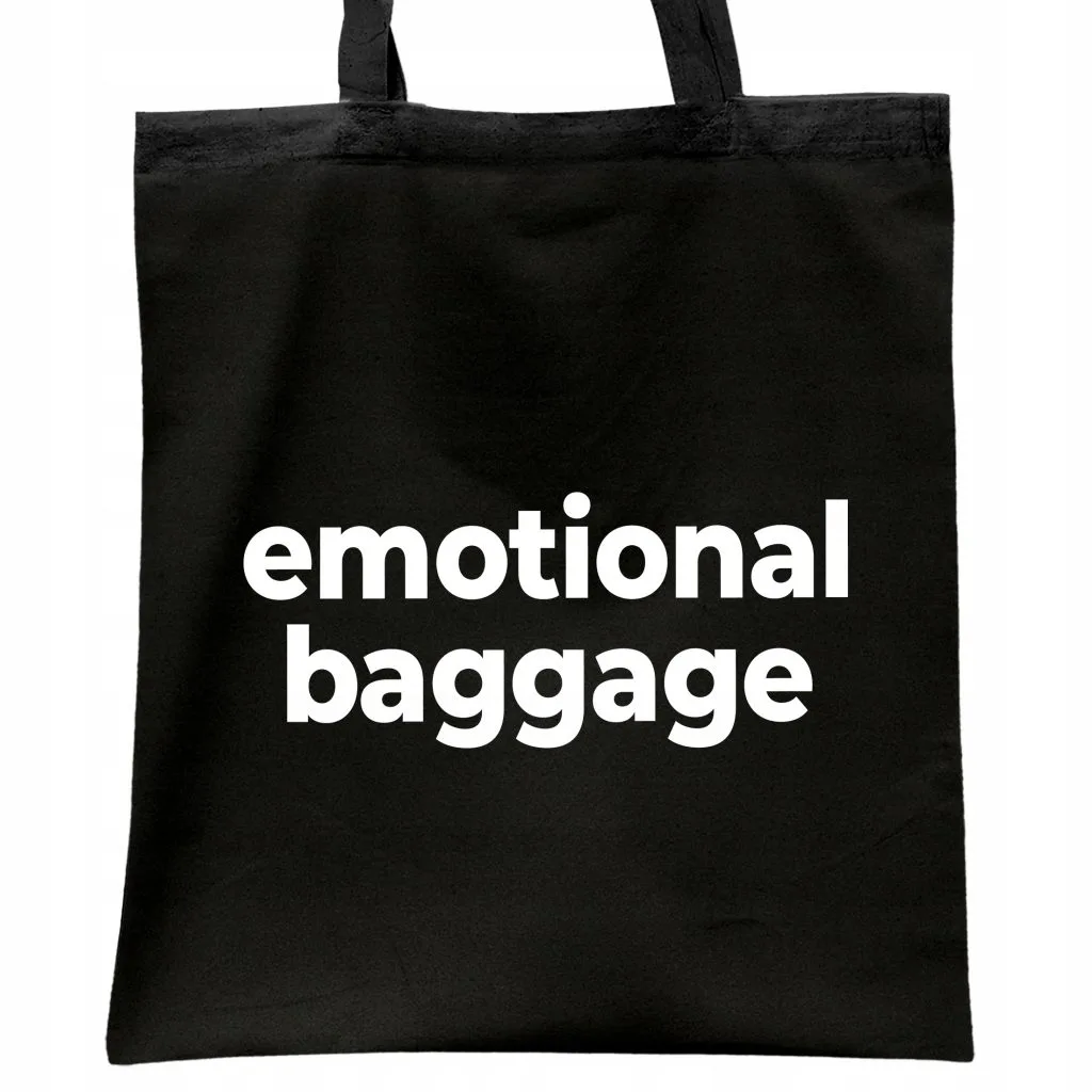 Torba bawełniana czarna na zakupy Emotional Baggage