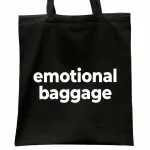 Torba bawełniana czarna na zakupy Emotional Baggage