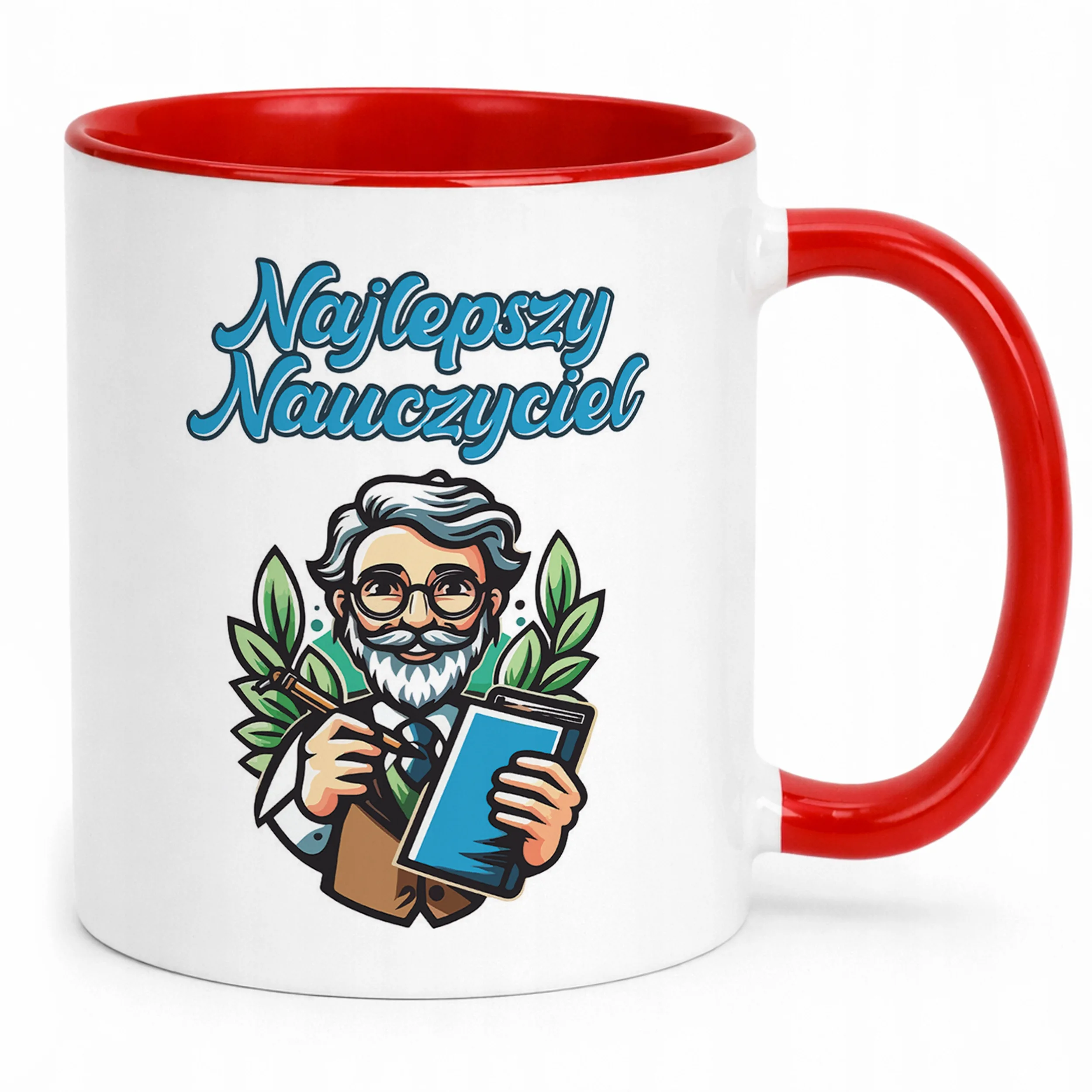 Kubek Czerwony Najlepszy Nauczyciel Dzień Nauczyciela Prezent