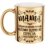 Złoty Kubek ceramiczny Dzień Matki Dla Mamy Mama Edycja Limitowana
