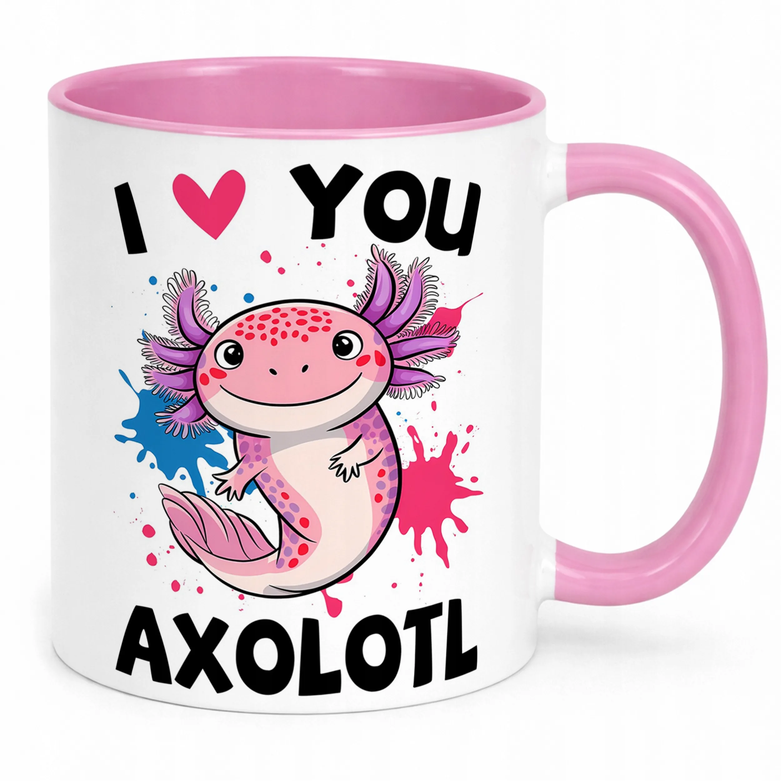 Kubeczek 330ml różowy dla fana Aksolotl Axolotl Mine craft Różowy Trend